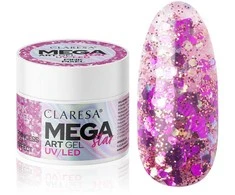 Claresa MegaStar Art Gel Rožinė Pixel, 10 g