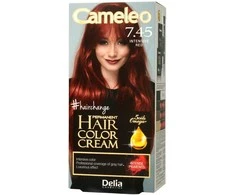 Ilgalaikiai plaukų dažai Delia Cameleo Omega +, 7.45 Intensive Raudona