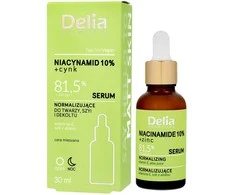 DELIA serumas veidui, kaklui ir dekoltei Niacinamidas 10% + Cinkas 81,5% 30 ml