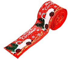 Eu Sandelis Kalėdinė juostelė - kaspinas, kalėdinė dovanų juostelė 5cm x 5m KSN70