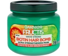 Garnier Fructis Grow Strong Biotin Hair Bomb stiprinamoji plaukų kaukė 320ml