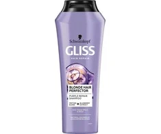 Schwarzkopf Gliss Skirtas šviesiems plaukams Hair Perfector Violetinė Repair Šampūnas Šampūnas moterims, 250 ml