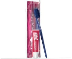 Hiskin Smile dantų pastos rinkinys 30ml + dantų šepetėlis Raudona