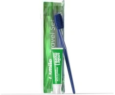 Hiskin Smile dantų pastos rinkinys 30ml + Žalias dantų šepetėlis