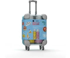 HISKIN Travel Size Rinkinys lagamine - dušo želė ir kūno losjonas 2x75 ml