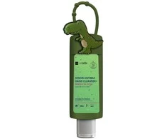 HISKIN Antibac Hand Valiklis+ Biocidinis rankų gelis su mangų kvapu - dinozauras (75 ml buteliukas + dėklas)