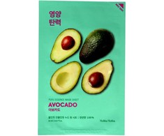 Holika Holika Pure Essence Mask Sheet - Avocado minkštinanti ir drėkinanti veido odą lakštinė veido kaukė su avokadų ekstraktu, 20 ml