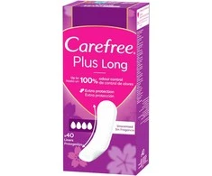 Carefree Plius Long Unscented kelnaičių įklotai 40 vnt.