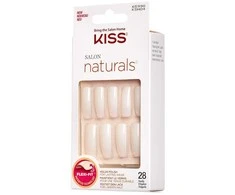 KISS Salon Artificial Nails Naturals - Go Rouge 1 pakuotė (28 vnt.)