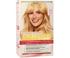 „L'Oreal Paris Excellence Creme“ 10.21 „Labai labai šviesi perlų blondinė“.