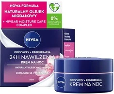 Nivea 24H Hydration+Regeneration maitinamasis naktinis kremas sausai ir jautriai odai 50ml