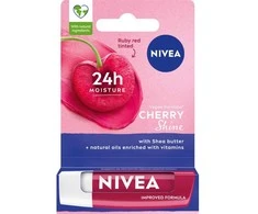 Nivea 24H Moisture lūpų dažai „Vyšnių spindesys“, 4,8 g