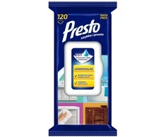 Presto Valymo šluostės + skystis 2in1 universalus 1 pak. - 120 vnt