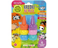 Crayons ESTETICA Smart Kids pirštų kreidelės „Happy Bees“ 6 vnt.