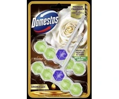 DOMESTOS Power 5 Aroma Lux Baltas Rose &amp; Žalias Tea Tree Oil tualeto blokas 2 x 55 g