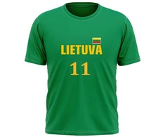 KG Marškinėliai Lietuva Su Norimu Numeriu Ir Vardu, Dydis: S