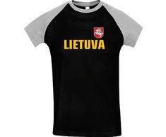 KS Dvispalviai Marškinėliai Vytis Lietuva (Vėliavėlė Ant Nugaros), Dydis: XL