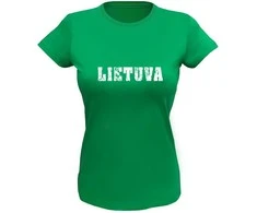 KS Lietuva Moteriški Marškinėliai (vėliavėlė ant nugaros), Dydis: XL