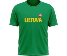 KS Marškinėliai Lietuva Su Vėliavėle Ant Nugaros, Dydis: L