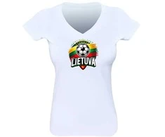 KS Marškinėliai moterims Futbolas Lietuva, Dydis: XXL