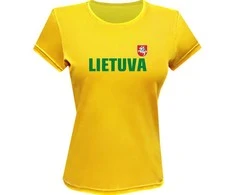 KS Moteriški Marškinėliai Lietuva Su Vėliavėle Ant Nugaros, Dydis: XL