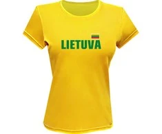 KS Moteriški Marškinėliai Lietuva Su Vyčiu Ant Nugaros, Dydis: L