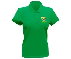 KS Moteriški Polo Marškinėliai Lietuvos Kontūras, Dydis: M