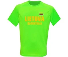 KS Sportiniai Marškinėliai Lietuva Basketball (Neon Žalias), Dydis: XXL