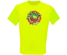 KS Sportiniai Marškinėliai Lietuva Krepšinio Šalis (Neon Geltona), Dydis: XXL