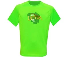 KS Sportiniai Marškinėliai Lietuva (Neon Žalias), Dydis: XXL
