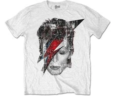 Marškinėliai David Bowie Halftone Flash Face, Dydis: L