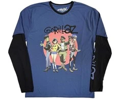 Marškinėliai Ilgomis Rankovėmis Gorillaz Group Circle Rise, Dydis: XL
