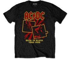 Rock AC/DC Back in Juodas Tour 1980 Marškinėliai, Dydis: XXL