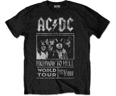 Rock AC/DC Highway to Hell World Tour 1979/1980 Marškinėliai, Dydis: L