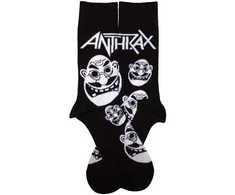 Rock Anthrax Faces Pattern B&amp;W Kojinės