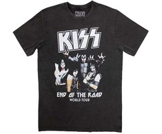 Rock Kiss End Of The Road World Tour Stone Wash Marškinėliai, Dydis: XXL