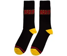 Rock Kojinės Kiss Raudona Logo Single Stripe