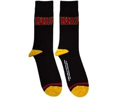 Rock Kojinės Kiss Raudona Logo Single Stripe