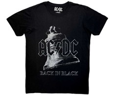 Rock Marškinėliai AC/DC Back In Juodas Bell Premium Carbon, Dydis: L