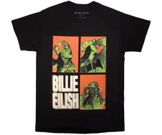 Rock Marškinėliai Billie Eilish 3 Photo Logo, Dydis: XL