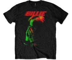 Rock Marškinėliai Billie Eilish Hands Face, Dydis: XL