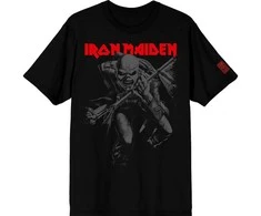 Rock Marškinėliai Iron Maiden 50 Trooper Crop Pilkas, Dydis: M