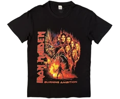 Rock Marškinėliai Iron Maiden Burning Ambition, Dydis: L