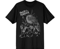 Rock Marškinėliai Iron Maiden Est. 1975 Life After Death Flames, Dydis: XL