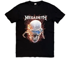 Rock Marškinėliai Megadeth Vic &amp; Flames, Dydis: XXL