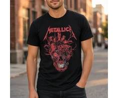 Rock Marškinėliai Metallica Heart Skull, Dydis: M