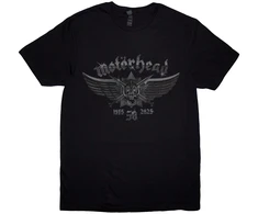 Rock Marškinėliai Motorhead 50 Years Wings Badge, Dydis: M