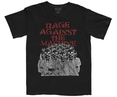 Rock Marškinėliai Rage Against The Machine Crowd Masks, Dydis: XXL