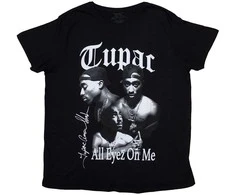 Rock Marškinėliai Tupac All Eyez On Me B&amp;W, Dydis: XL