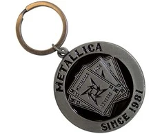 Rock Metallica 30th Anniversary Playing Card Raktų Pakabukas